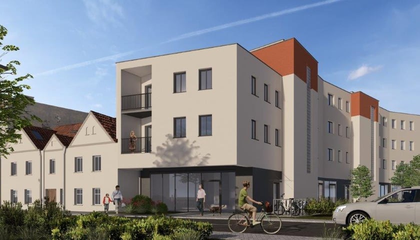 Budynki mieszkalne, wizualizacja TBS Wrocław inwestycja „Leśnica X” 