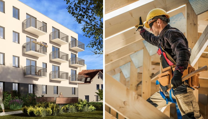 Budynki na wizualizacji nowej inwestycji TBS Wrocław: Leśnica X