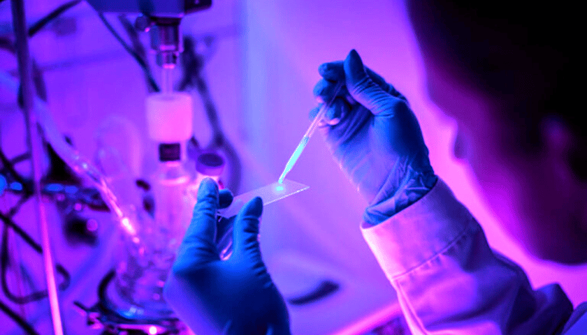 Niebieska kropka kwantowa.