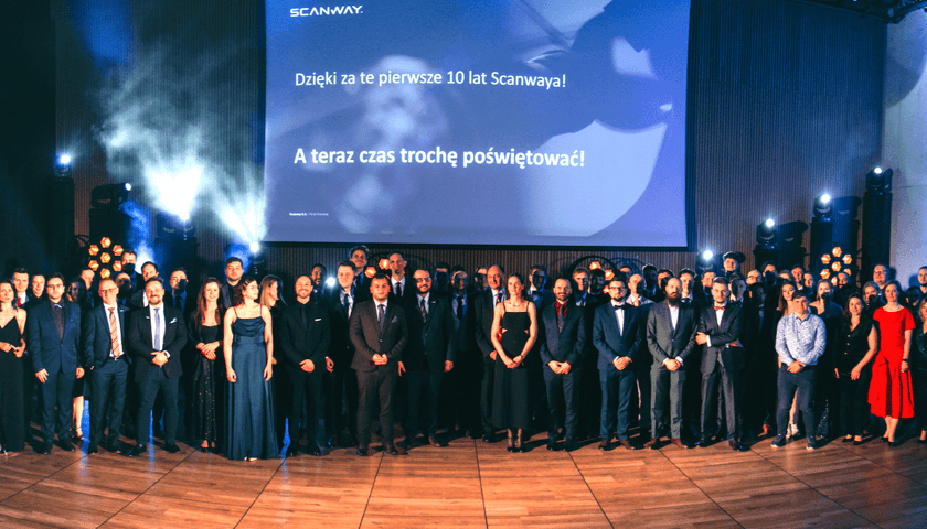 Zespół Scanway podczas obchodów jubileuszu spółki.