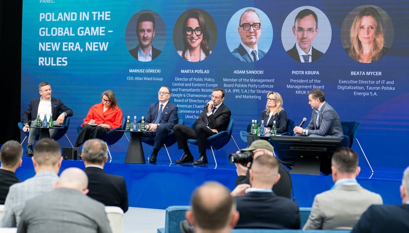 Drugi dzień konferencji East x West Forum w Pawilonie Czterech Kopuł we Wrocławiu (9 kwietnia 2026 r.).