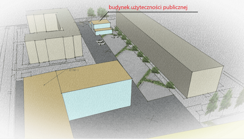 Powiększ obraz: Inwestycja TBS przy ulicy Głubczyckiej - projekt zagospodarowania przestrzeni