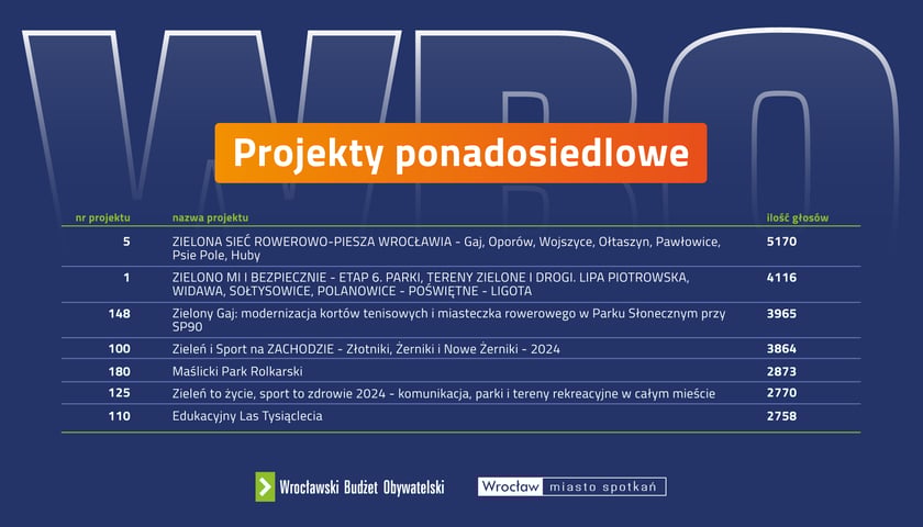 Powiększ obraz: <p>Lista zwycięskich projektów ponadosiedlowych, infografika.</p>