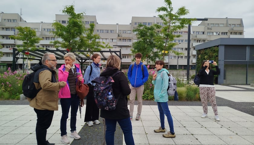 Powiększ obraz: <p>Zielone rozwiązania na Placu Nowy Targ. Wizyta studyjna we Wrocławiu w ramach projektu GreenPlace.</p>