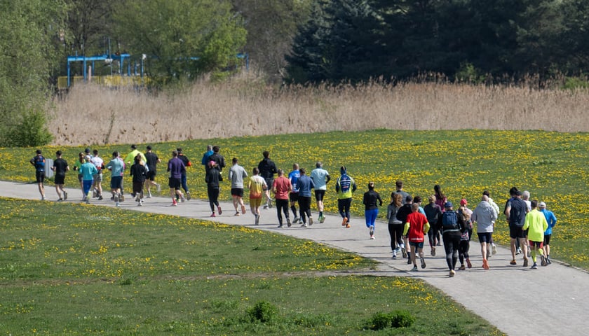 Powiększ obraz: Trening biegowy z Anną Kiełbasińską. Tarczyński Arena, 25.04.2026