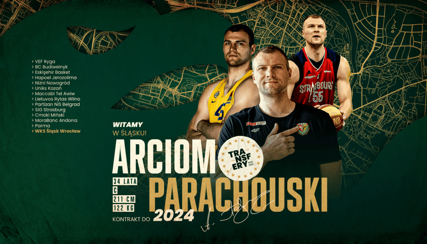 Powiększ obraz: Arciom Parachouski od sześciu lat mieszka we Wrocławiu. Koszykarz ma 211 cm wzrostu