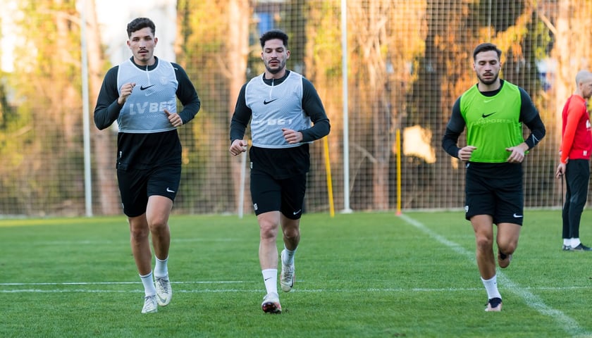 Na zdjęciu piłkarze Śląska Wrocław podczas obozu przygotowawczego i sparingów w tureckim Belek