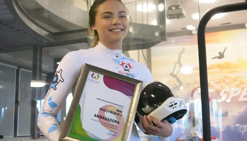Powiększ obraz: Maja Kuczyńska jako ambasadorka The World Games 2017 we Wrocławiu