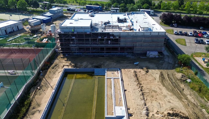 Aquapark na Zakrzowie we Wrocławiu. Zdjęcia z budowy