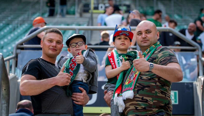 Kibice podczas meczów Śląska Wrocław na Tarczyński Arena