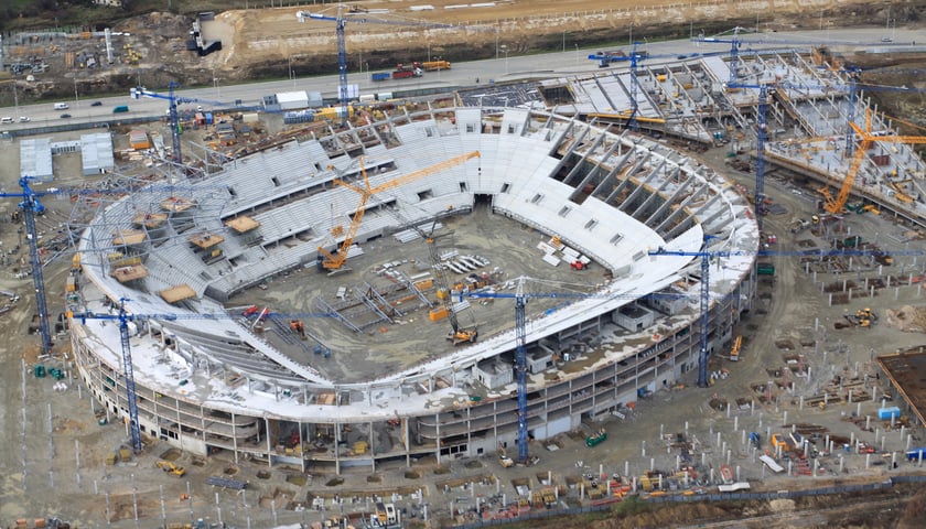 Budowa Tarczyński Areny we Wrocławiu w latach 2009-2011