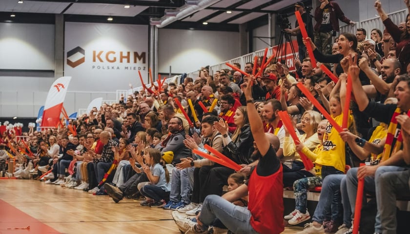 Powiększ obraz: <p>Kibice w KGHM Ślęza Arena</p>