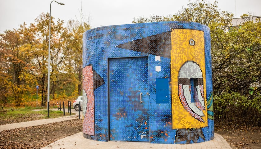 Toaleta - park Skowroni, koło placu zabaw, od strony szpitala klinicznego