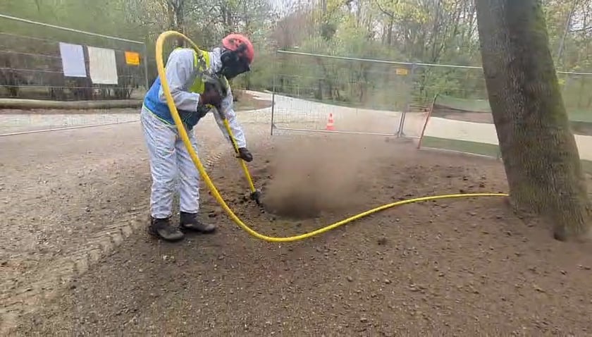 Prace w Parku Grabiszyńskim we Wrocławiu