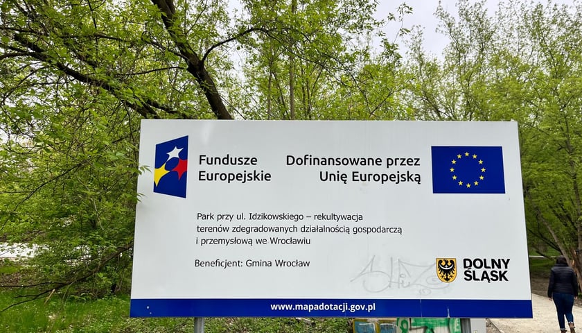 Powstający park przy ul. Idzikowskiego we Wrocławiu