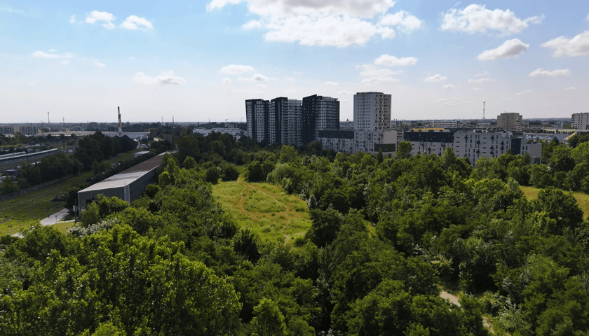 Działka na której ma powstać Park Henrykowski