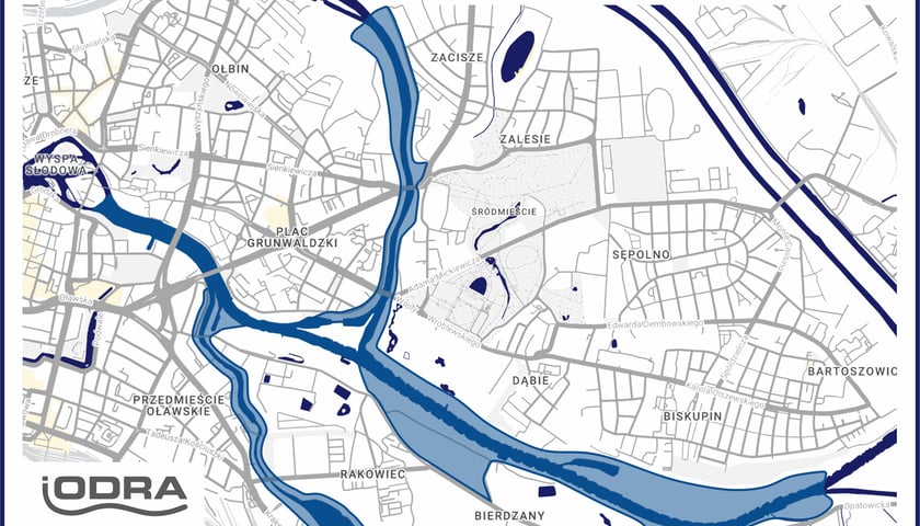 Powiększ obraz: sprzątanie Odry 2022 mapa