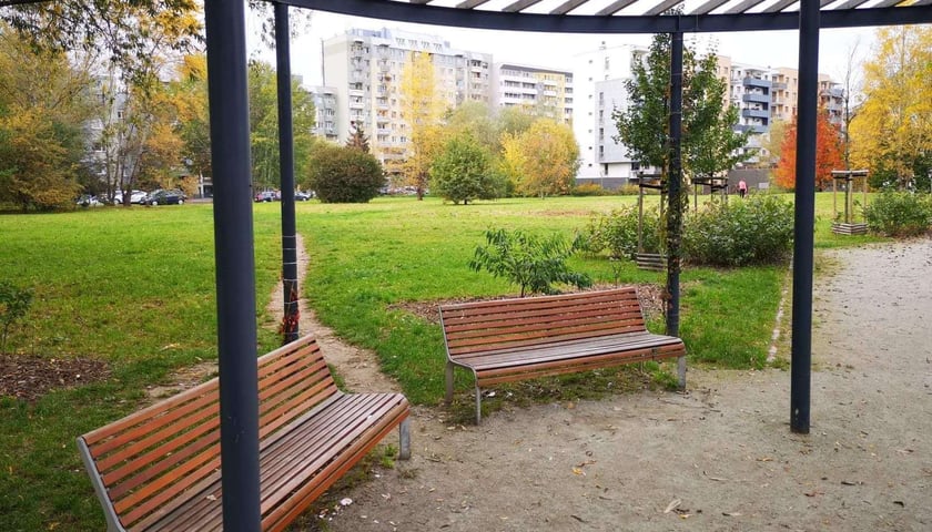 Na zdjęciu krajobraz parku Leonarda da Vinci na Gądowie Małym we Wrocławiu