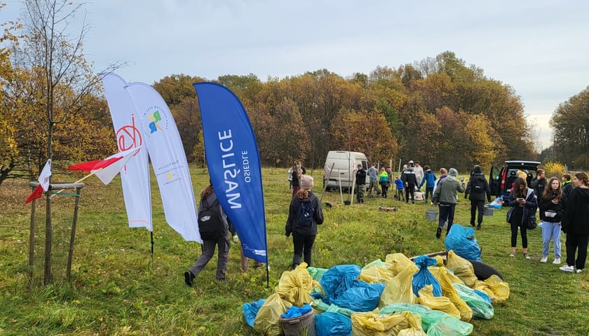 Mieszkańcy Maślic sprzątali w weekend osiedle. Posadzili też drzewa i krzewy