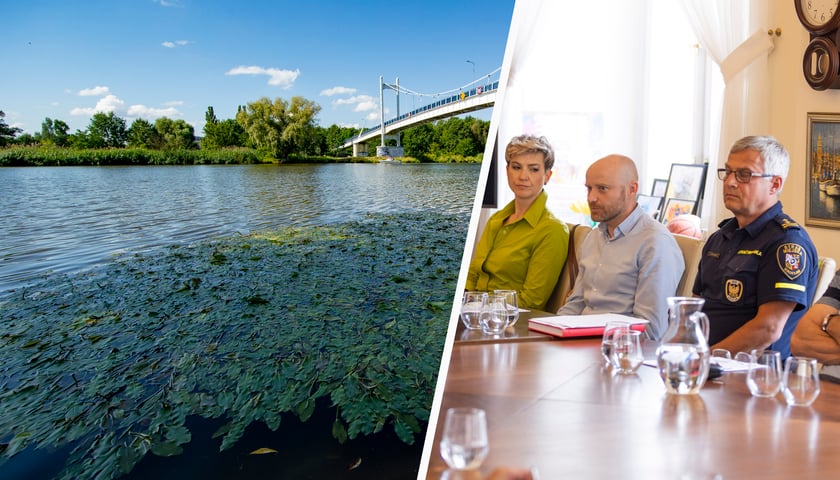 Rzeka Odra /  zebranie w ratuszu poświęcone obecnej sytuacji na Odrze