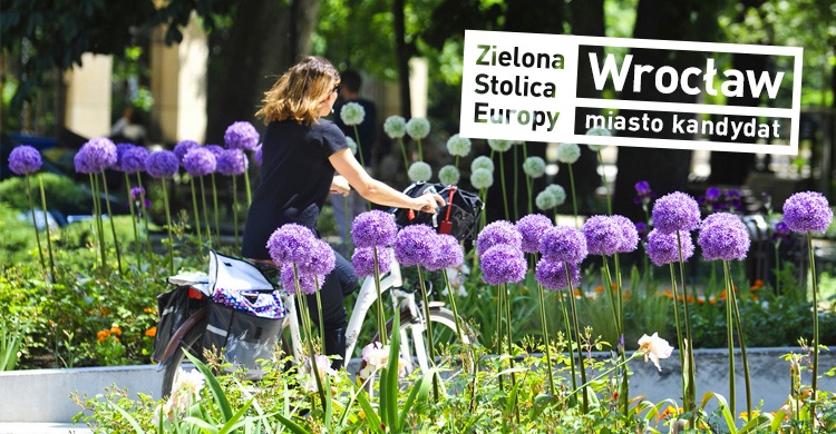 Grafika reklamująca Zieloną Stolicę Europy – Wrocław