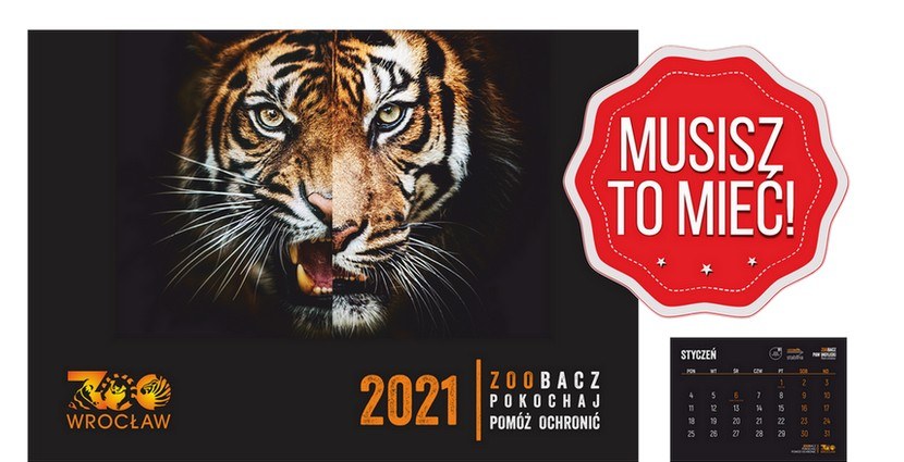 ZOO Wrocław uruchomiło e-sklep - kalendarz na 2021 rok