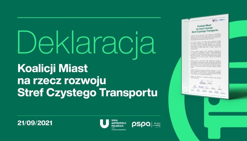 Deklaracja Koalicji Miast na rzecz rozwoju Stref Czystego Transportu, zdjęcie ilustracyjne