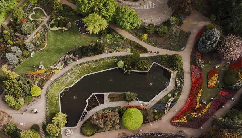<p>Ogr&oacute;d Botaniczny UWr z lotu ptaka</p>