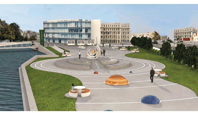 Bulwar słoneczny - wizualizacja. Projekty przygotowane przez Studentów Katedry Wzornictwa i Katedry Architektury Wnętrz ASP Wrocław