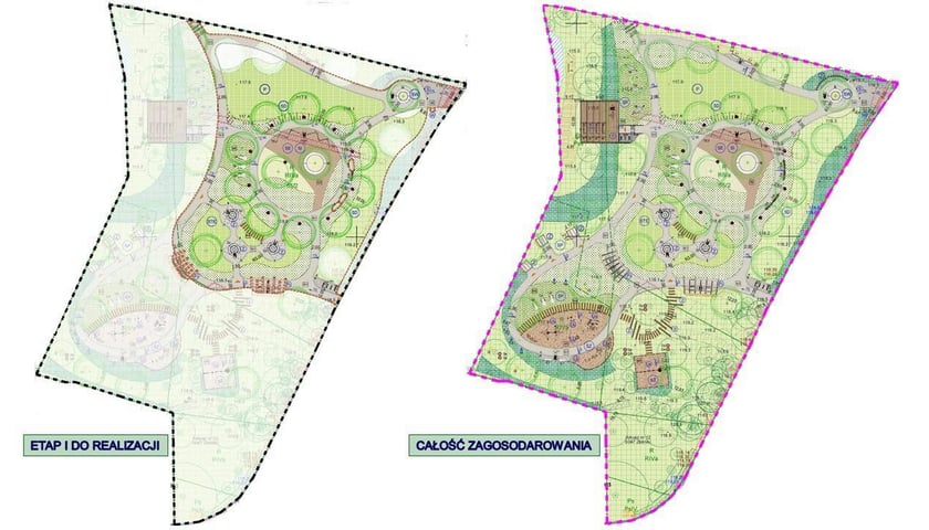 <p>Mapka - planowany park Literacki na Złotnikach (osiedle Leśnica)</p>