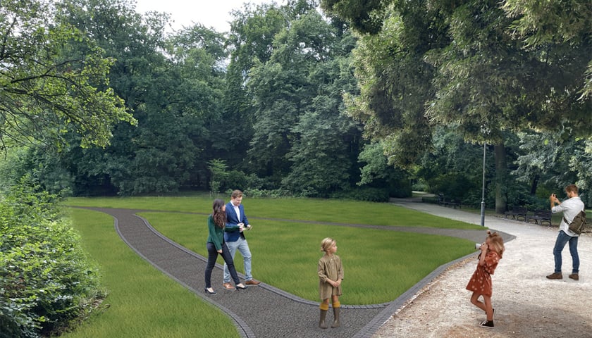 Ścieżki w Parku Południowym po remoncie - wizualizacje