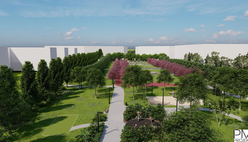 Park na Kępie Mieszczańskiej - wizualizacja