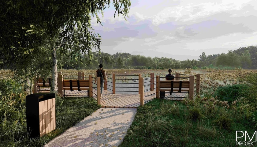 Drugi etap Smoczego Uroczyska - wizualizacja drewnianego pomostu