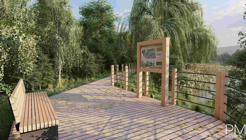 Drugi etap Smoczego Uroczyska - wizualizacja drewnianego pomostu
