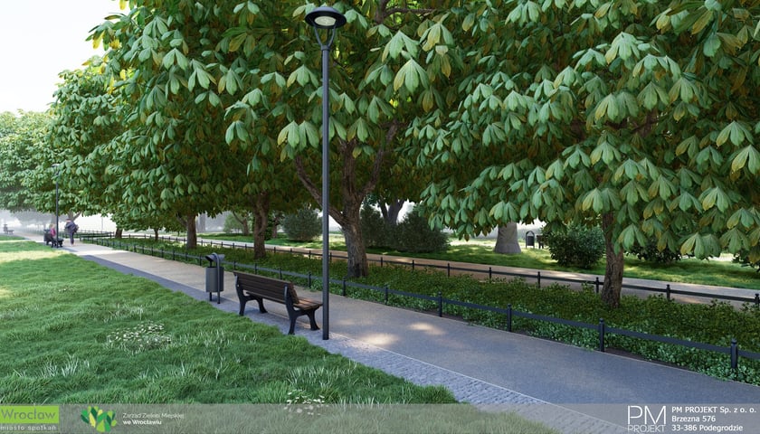 Rewitalizacja części Parku Szczytnickiego - wizualizacja