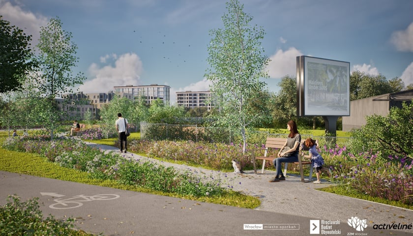 Wizualizacja zielonej ulicy Morwowej na Tarnogaju