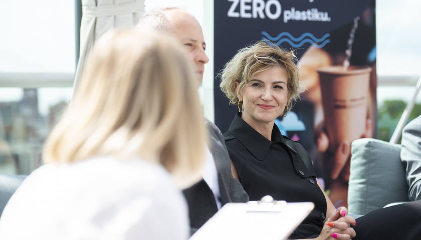 Katarzyna Szymczak-Pomianowska, konferencja kampanii #PijKran&oacute;wkę, 20 sierpnia 2026, Concordia Desing