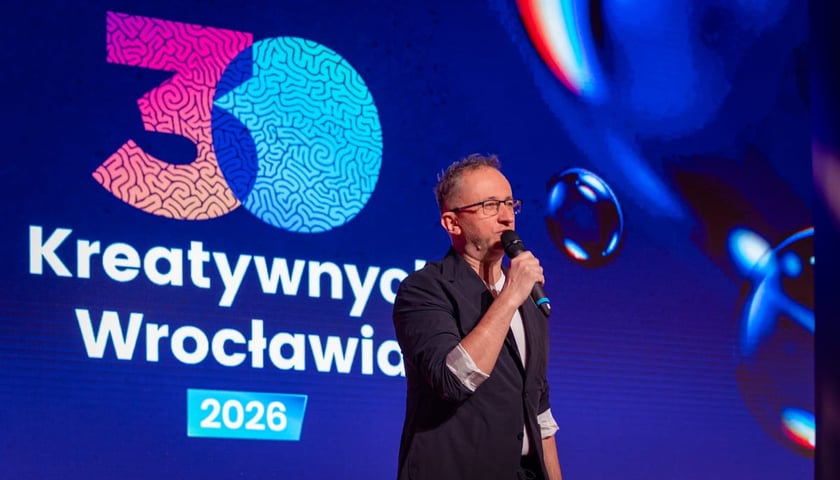 Gala 30 Kreatywnych Wrocławia 2026 we Wrocławskim Centrum Kongresowym. Paweł Gołębski z Radia RAM