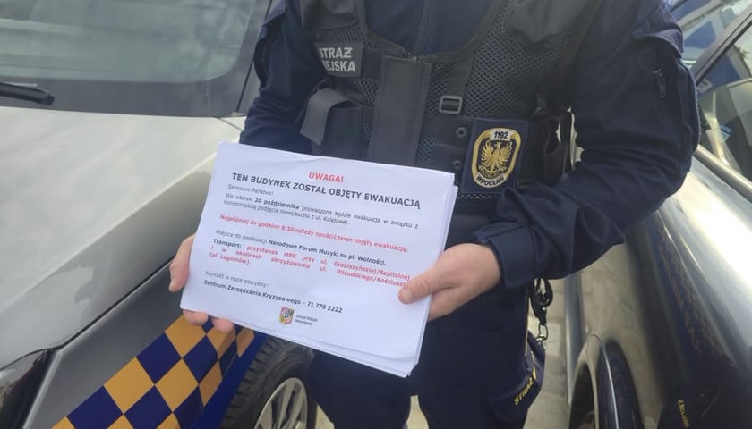 Strażnicy miejscy od soboty informują mieszkańców o ewakuacji w związku z akcją saperów przy ul. Kolejowej