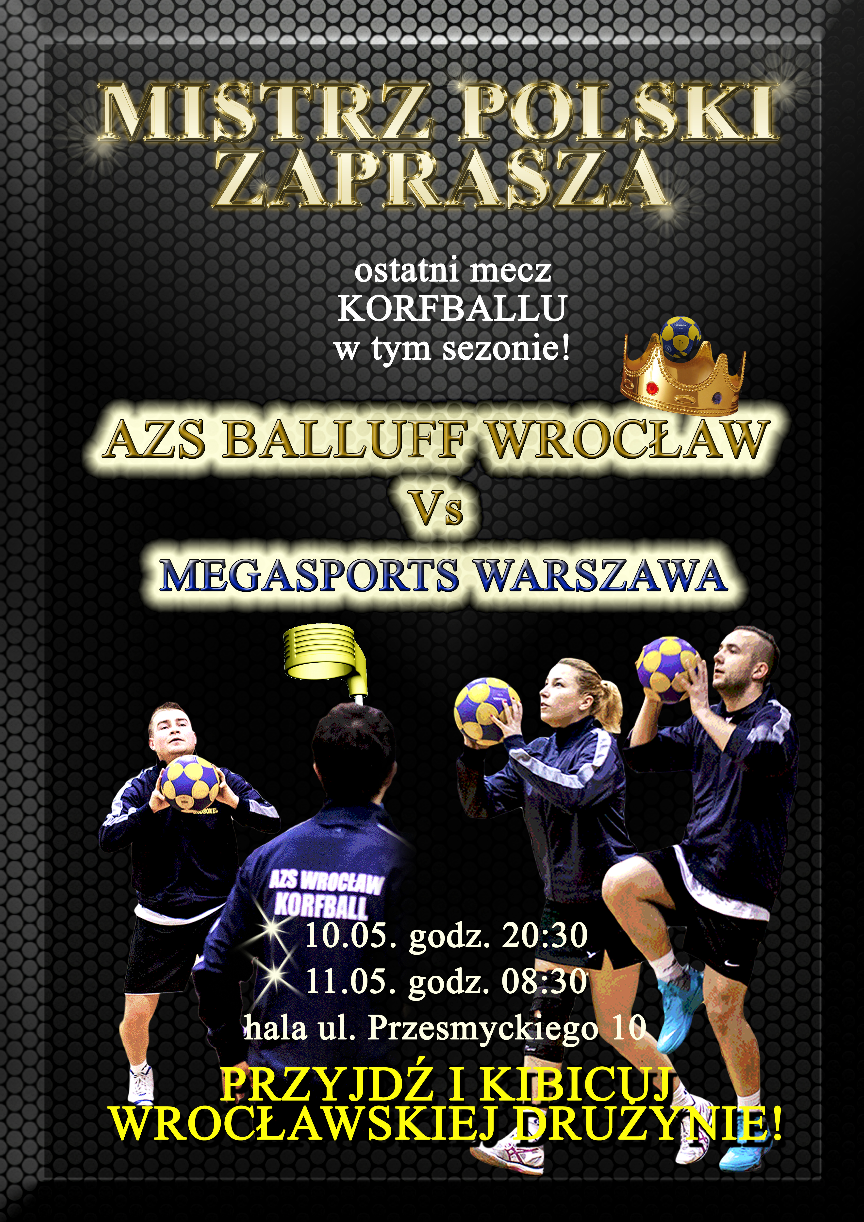 Mecz korfballu AZS Balluff Wrocław - Megasports Warszawa.