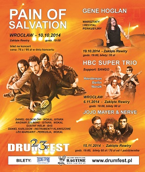 Koncert Pain of Salvation w ramach 23 Międzynarodowego Festiwalu DRUM FEST,