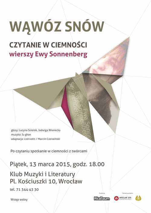 WĄWÓZ SNÓW - czytanie w ciemności wierszy Ewy Sonnenberg