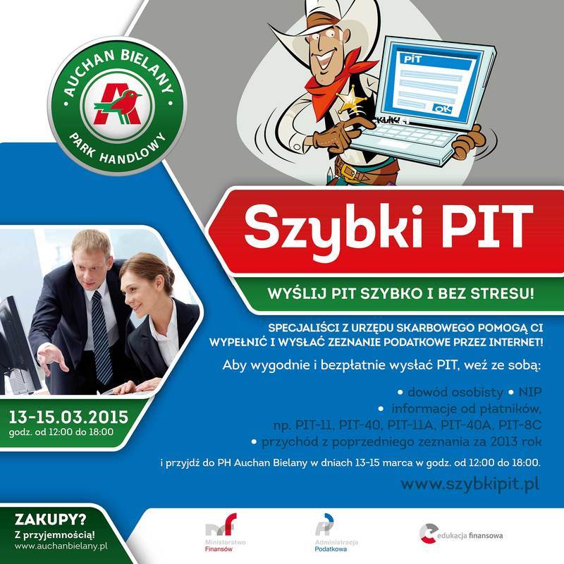 Szybki PIT w PH Auchan Bielany