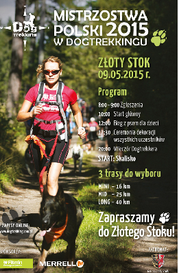 Zawody Pucharu Polski  w Dogtrekkingu 2015 w Złotym Stoku