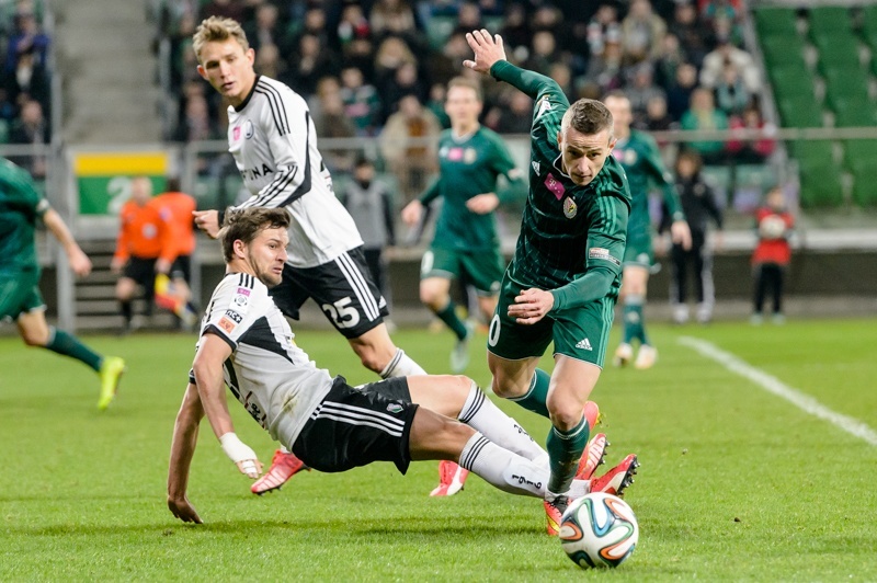 Mecz piłkarskiej ekstraklasy Śląsk Wrocław - Legia Warszawa