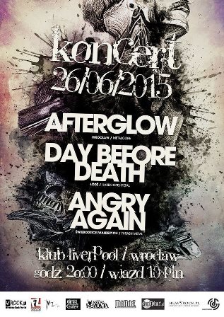 Koncert AFTERGLOW + DAY BEFORE DEATH + ANGRY AGAIN