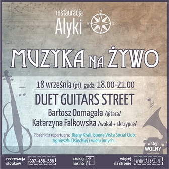 Duet Guitars Street na żywo w restauracji Alyki