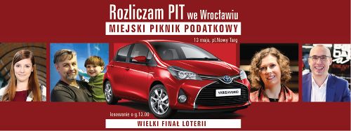 Miejski piknik podatkowy 2016 – finał loterii „Rozlicz PIT we Wrocławiu”