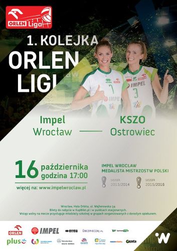 Mecz siatkówki Impel Wrocław – KSZO Ostrowiec