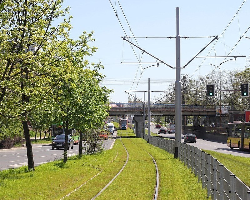 Zielone torowisko w al. Hallera, wizualizacja